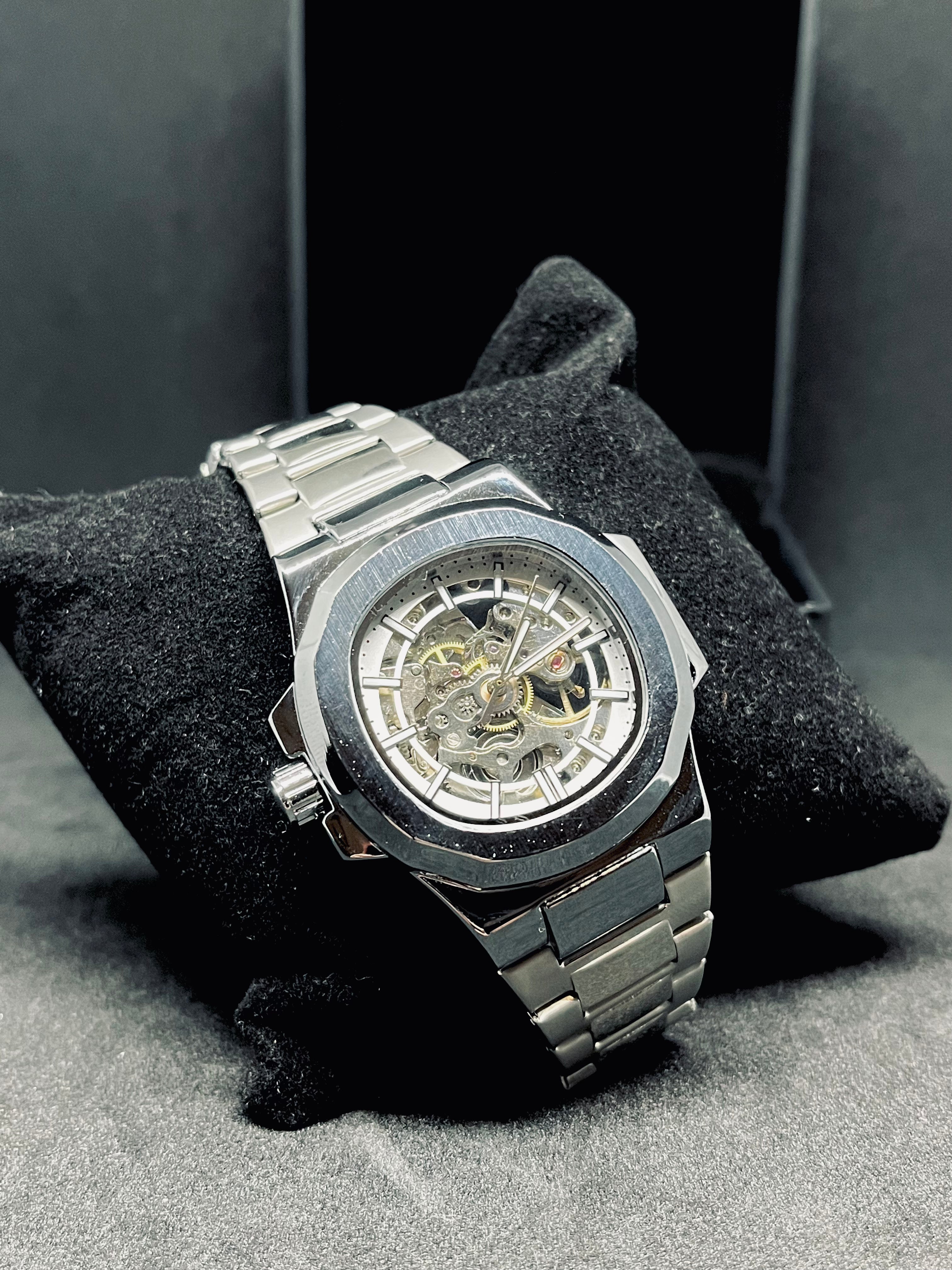 RoyalPulse Silver Horizon Skeleton Automatic