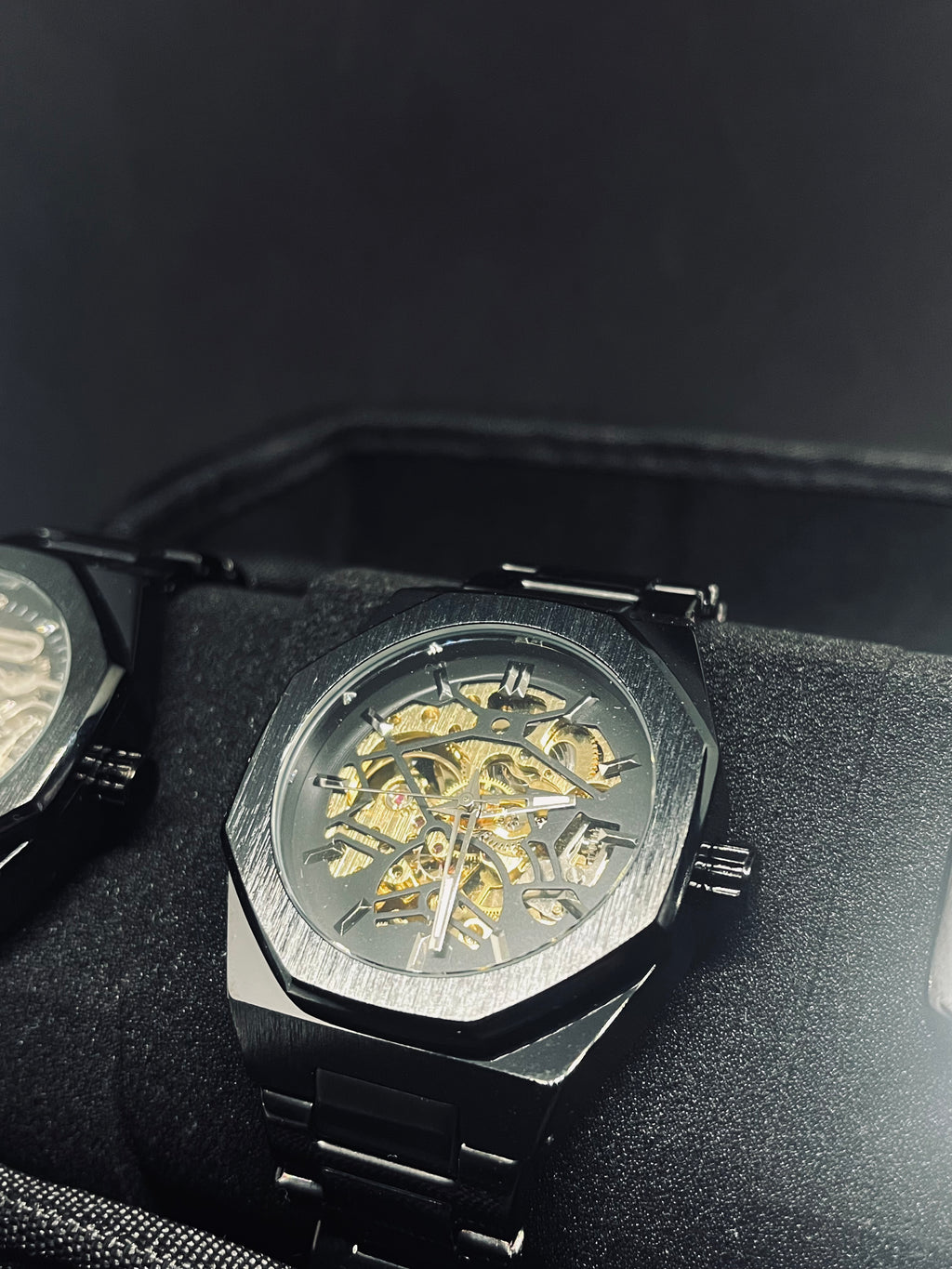 RoyalPulse Obsidian Skeleton – Automatic Black Stainless Steel