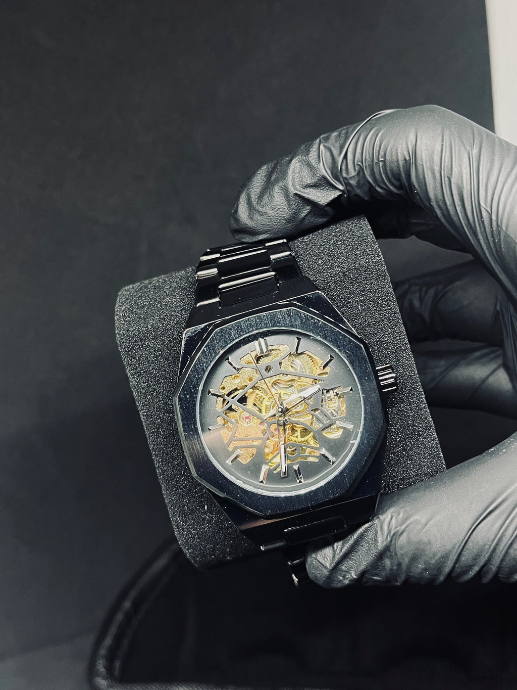 RoyalPulse Obsidian Skeleton – Automatic Black Stainless Steel