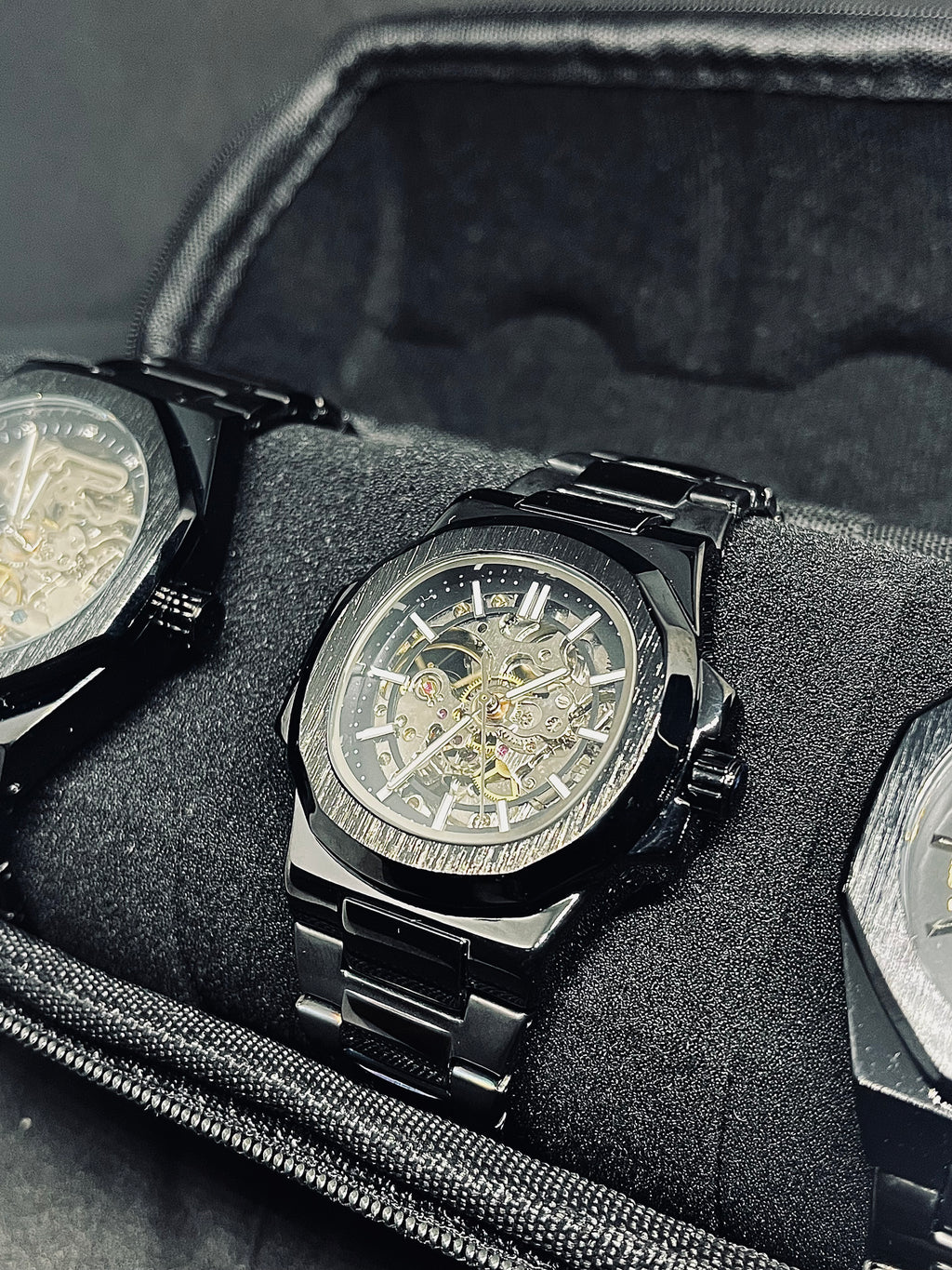 RoyalPulse Apex Skeleton – Automatyczny Zegarek Męski Full Black