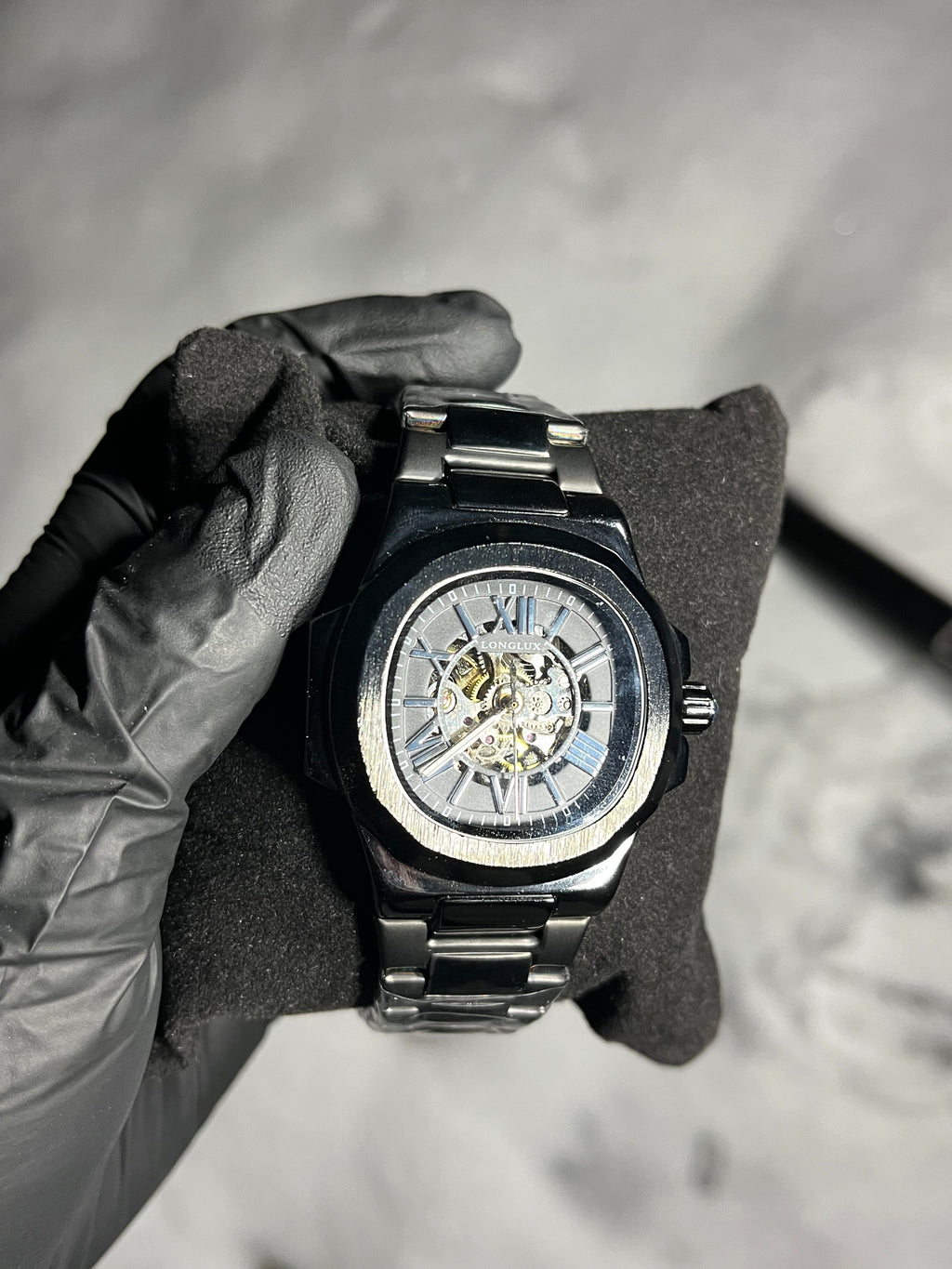 RoyalPulse Shadow Skeleton Automatic – Black Steel