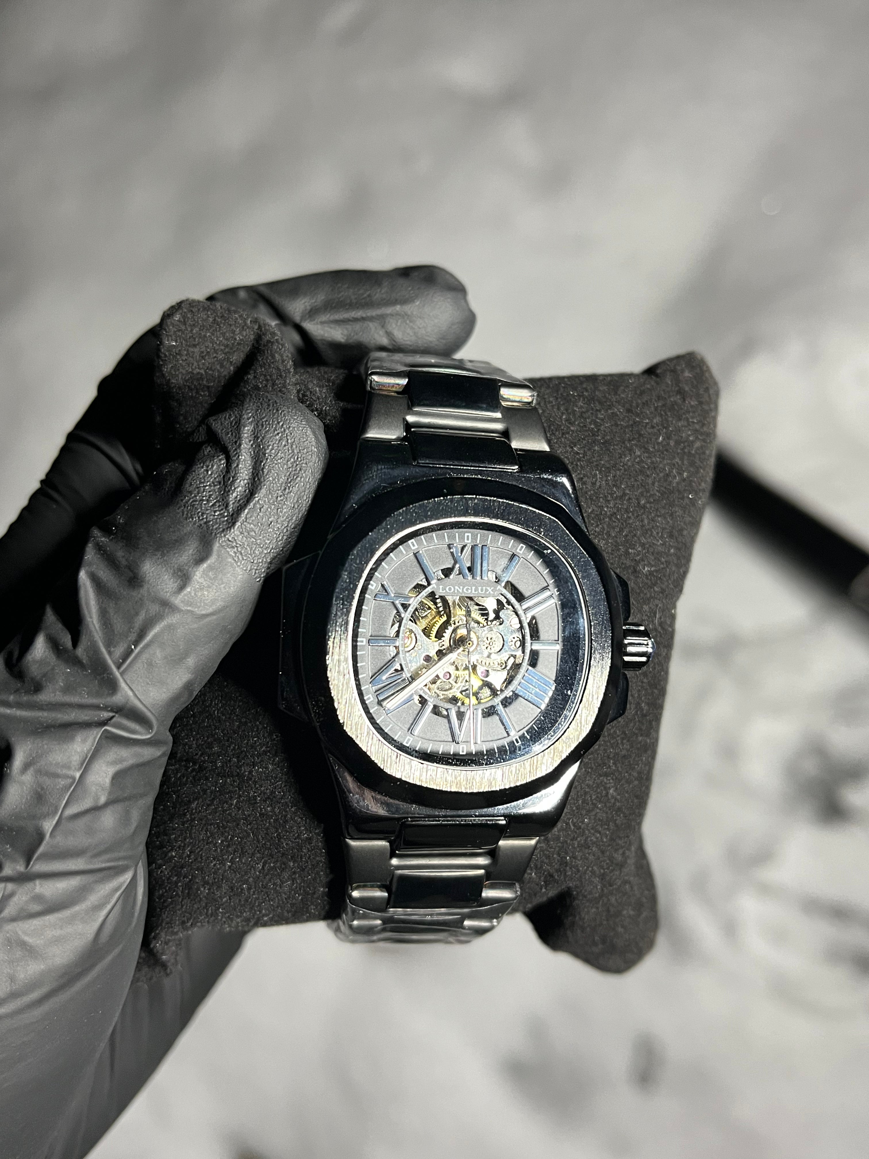 RoyalPulse Shadow Skeleton Automatic – Black Steel